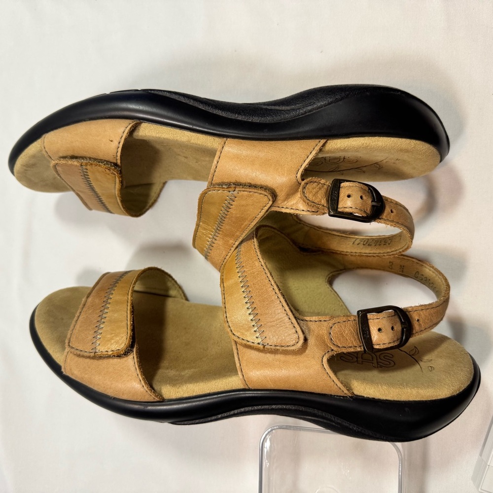 SAS Nudu Dawn Heel Strap Sandals Woman’s 8M Metallic Blush Pink Two-Tone Leather - Picture 9 of 16
